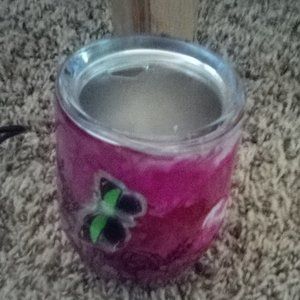 Tie dye wine glass